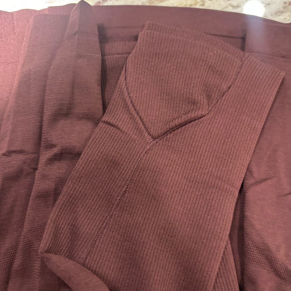 Lululemon Lululemon Swiftly Tech Long Sleeve 2.0 Cassis Burgundy Merlot 12 - Picture 8 of 8